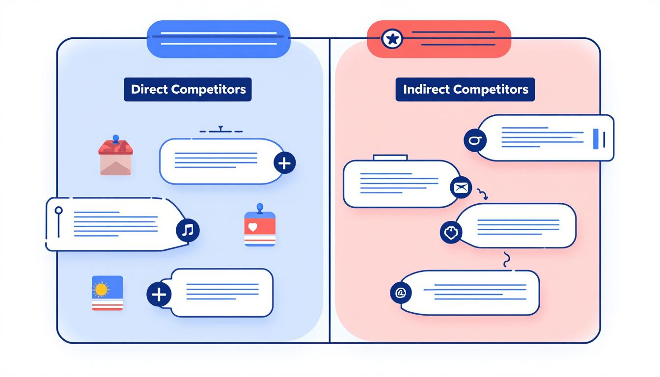 Comprendre la distinction entre concurrents directs et indirects 6 dĂ©couvrez la diffĂ©rence essentielle entre concurrents directs et indirects pour mieux analyser votre marchĂ© et optimiser votre stratĂ©gie dâentreprise.