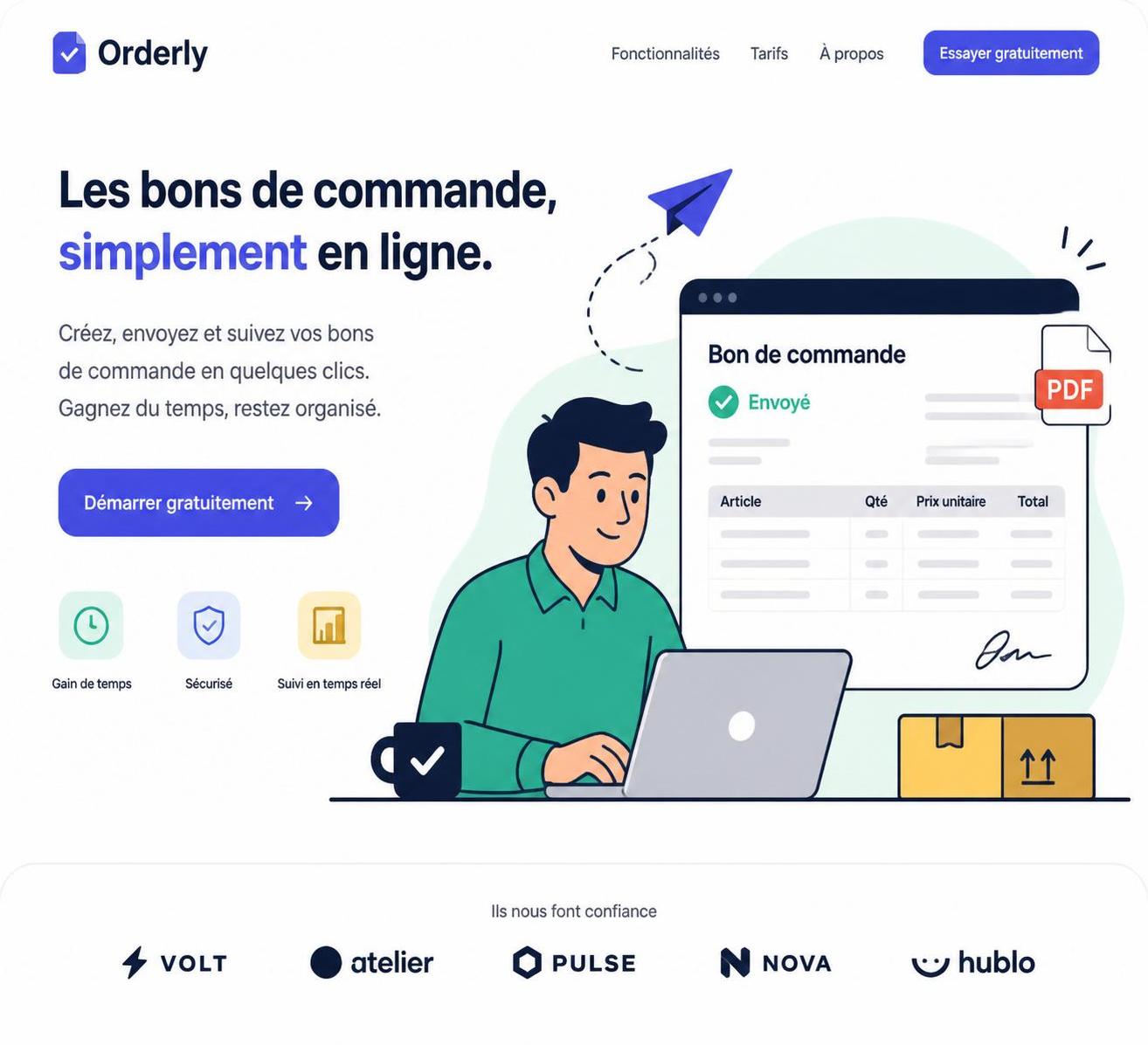 simplifiez vos ventes grâce à notre bon de commande en ligne, un outil simple et efficace pour gérer vos commandes rapidement et facilement.