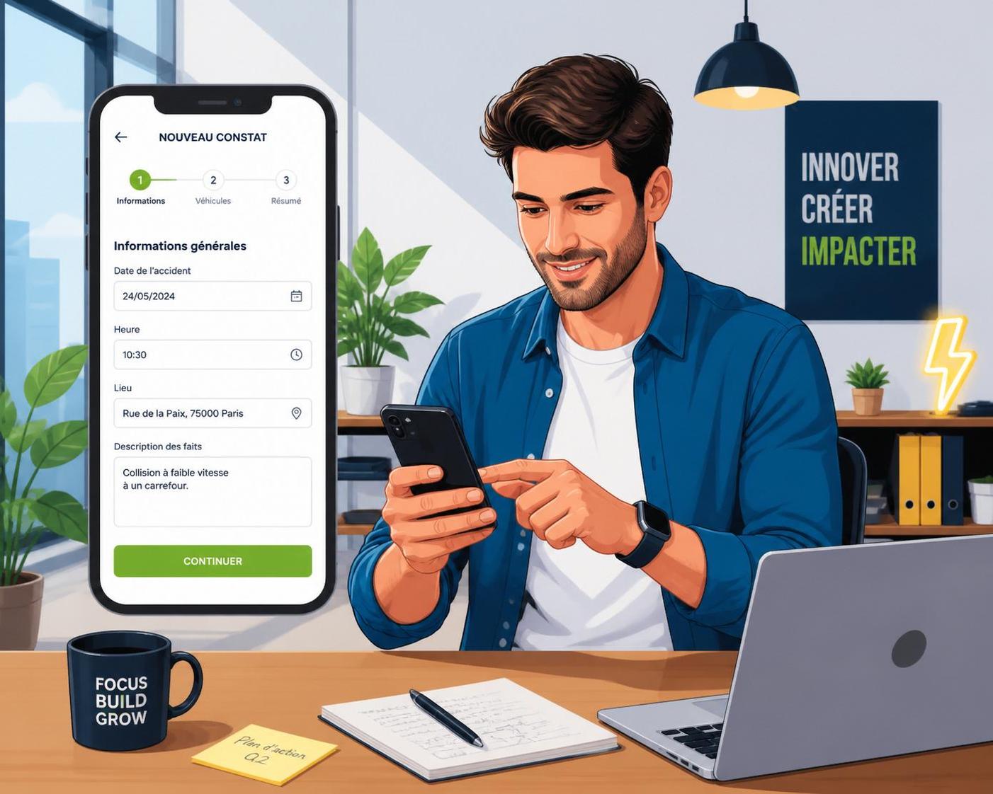 simplifiez vos démarches d'assurance avec notre service de constat en ligne rapide et sécurisé. gagnez en sérénité grâce à une procédure facile et efficace.