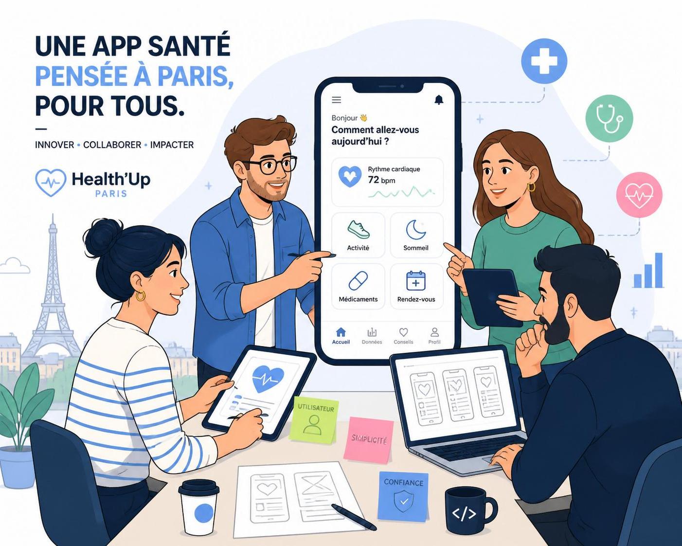 découvrez notre guide complet pour réussir la création d'une application mobile santé à paris, de l'idée au lancement, en passant par le développement et la conformité.