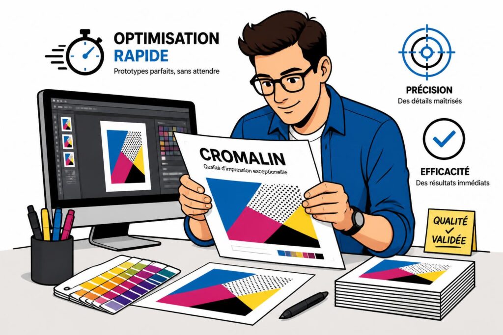 découvrez comment l'impression cromalin vous permet d'optimiser rapidement la qualité de vos prototypes grâce à des rendus précis et des couleurs fidèles.