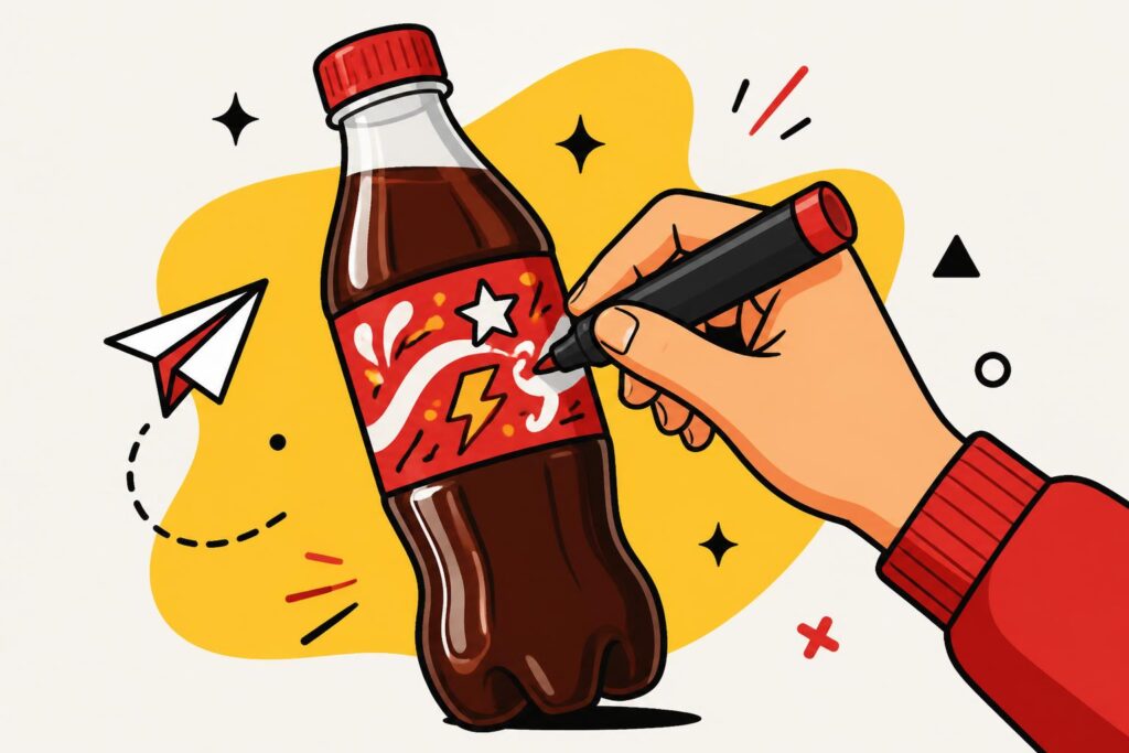 personnalisez votre bouteille de coca-cola et surprenez vos proches avec un cadeau unique et original, parfait pour toutes les occasions.