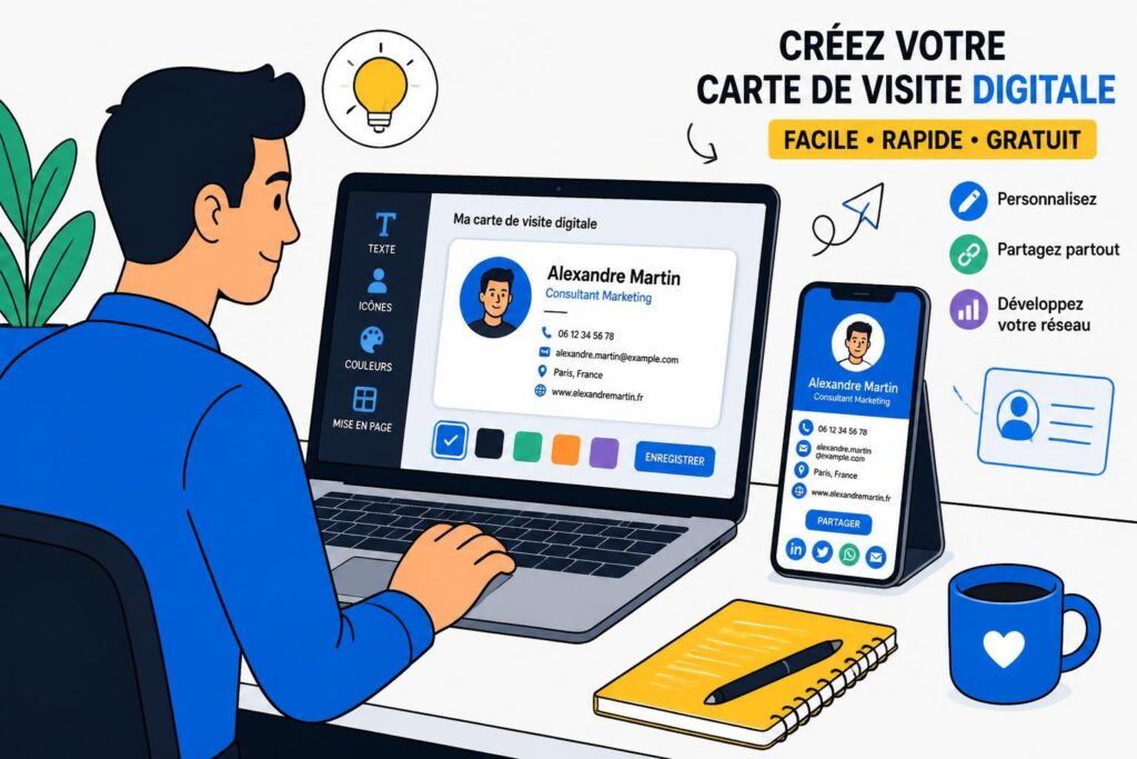 apprenez à créer une carte de visite digitale gratuite et efficace pour promouvoir votre activité en ligne facilement.