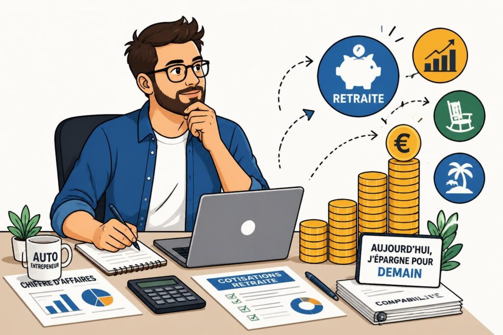 découvrez ce que vous accumulez réellement avec la cotisation retraite en tant qu'auto-entrepreneur et comment optimiser vos droits pour assurer votre avenir.