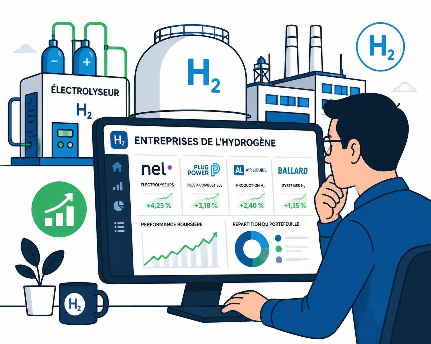 Investir dans l'hydrogène : les acteurs à suivre de près 5 découvrez les principaux acteurs du secteur de l'hydrogène et les opportunités d'investissement à ne pas manquer pour un avenir énergétique durable.