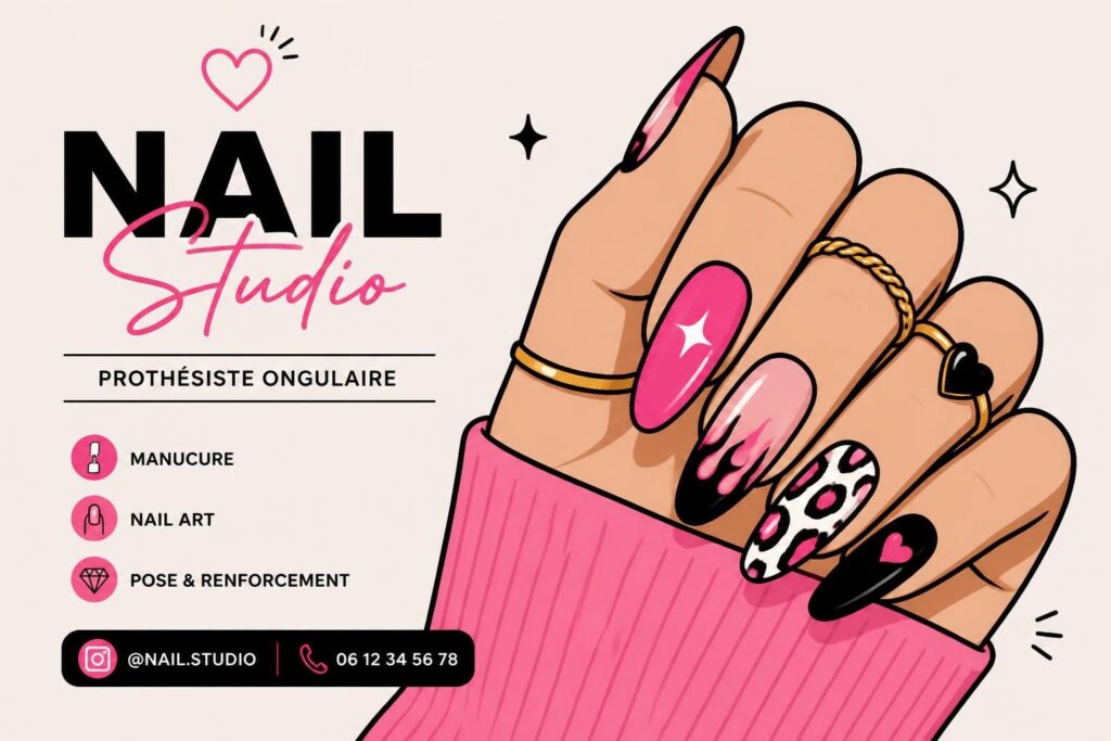 découvrez des modèles de cartes de visite pour prothésistes ongulaires, conçus pour captiver l'attention et refléter votre professionnalisme avec style.