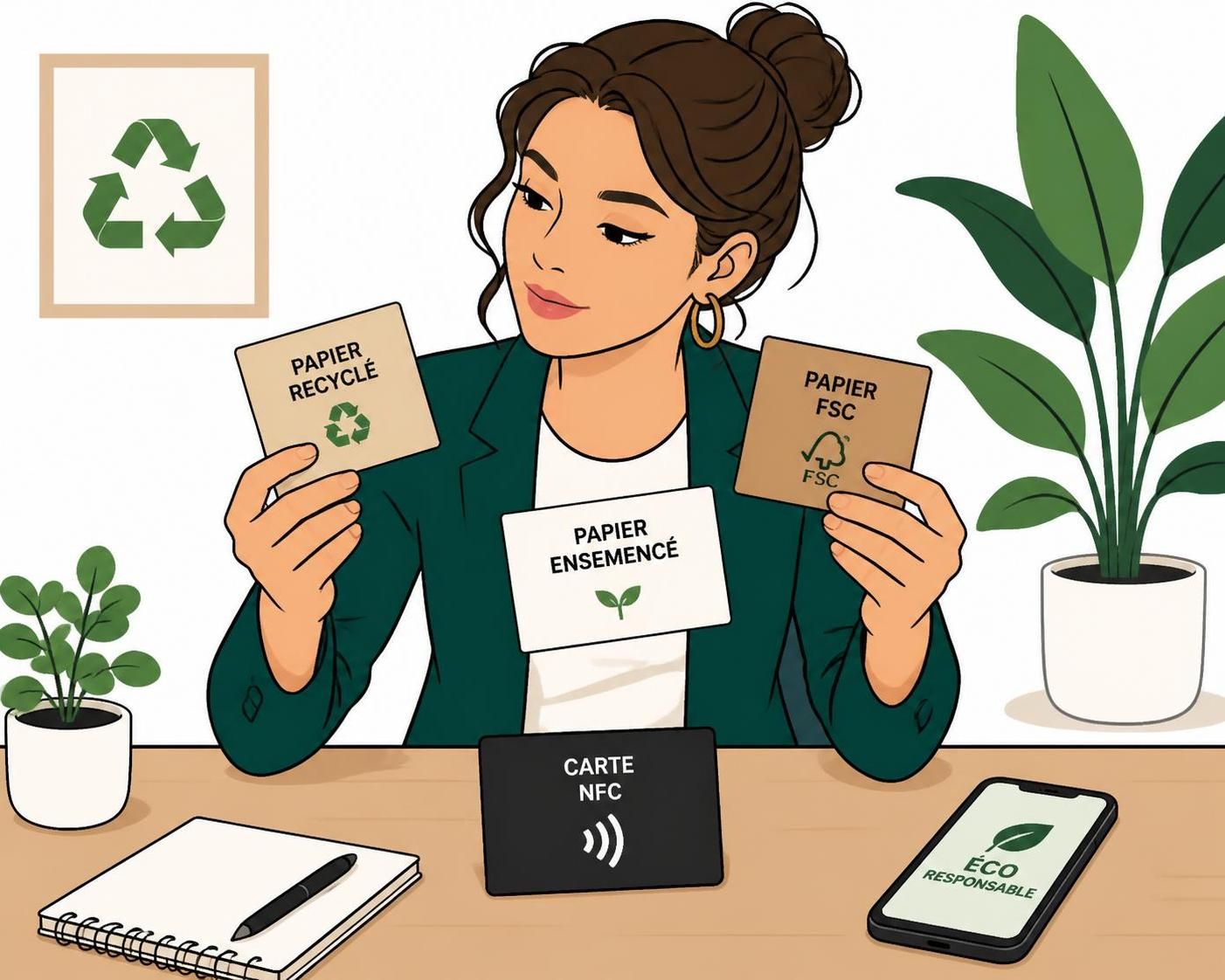 découvrez des options de cartes de visite écologiques qui allient design et respect de l'environnement pour un impact durable et responsable.
