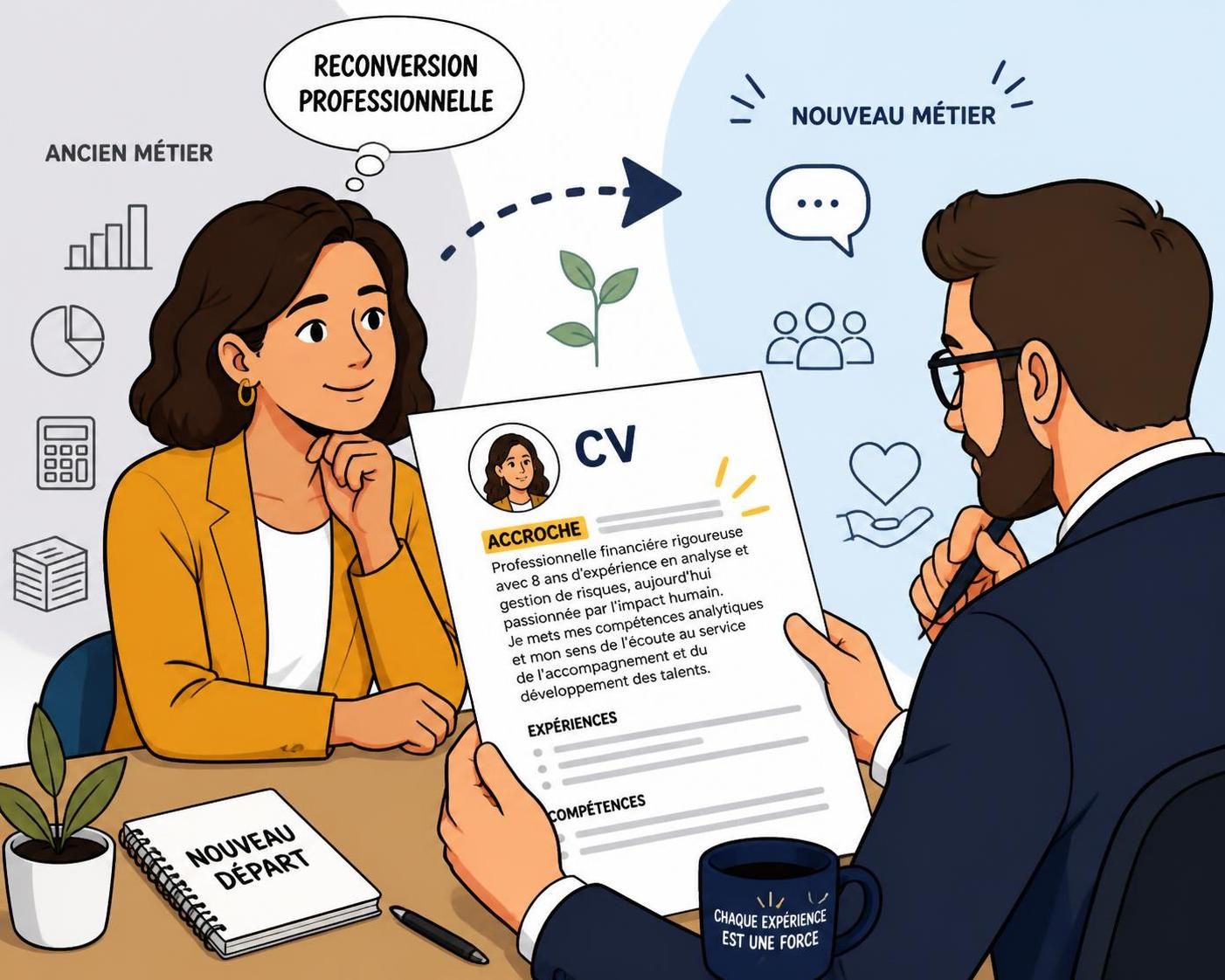 découvrez comment rédiger une accroche de cv percutante pour valoriser votre reconversion professionnelle et convaincre les recruteurs.
