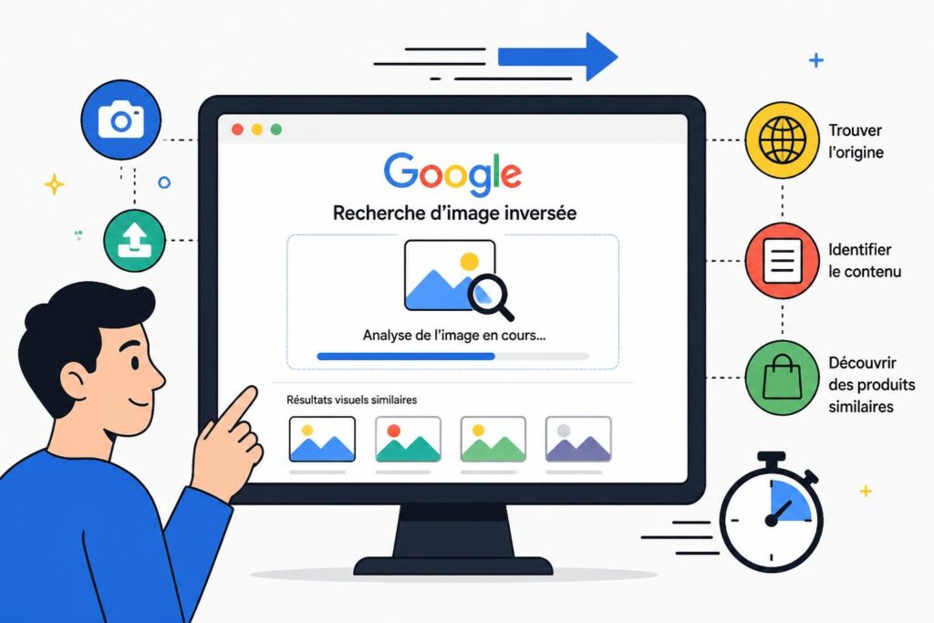 Rechercher une image sur Google : la recherche inversée expliquée 2 découvrez comment effectuer une recherche d'image inversée sur google pour identifier l'origine d'une image, trouver des images similaires et vérifier l'authenticité visuelle.