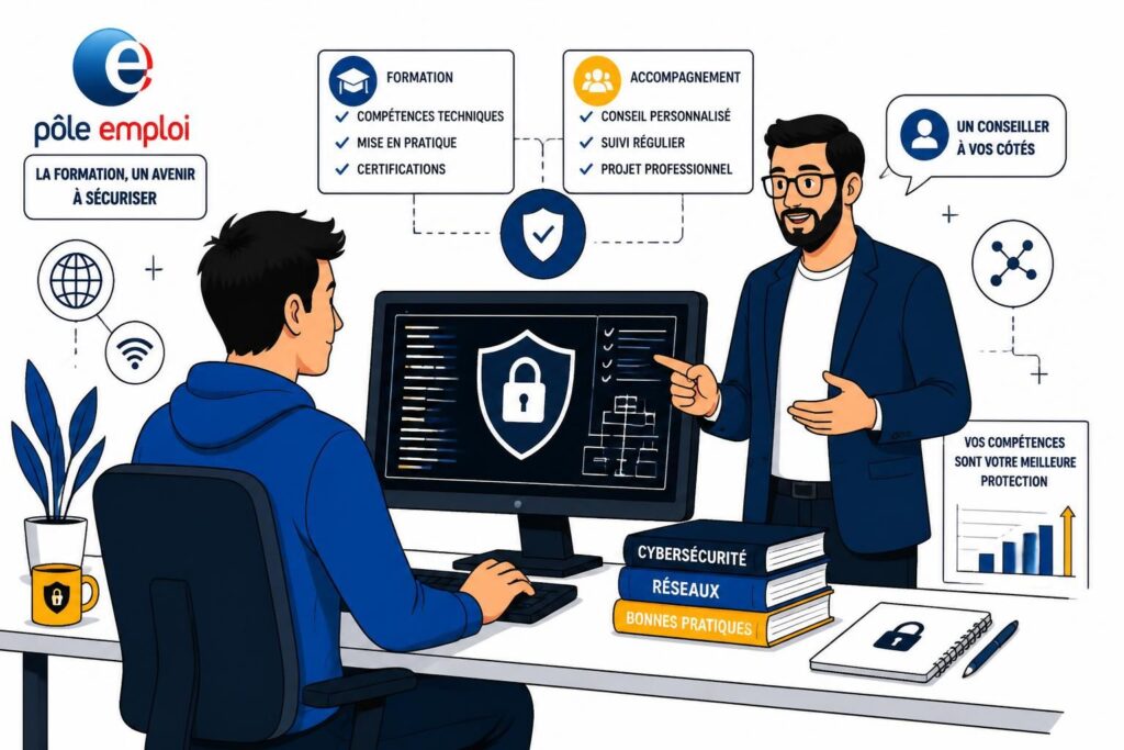 découvrez les dispositifs proposés par pôle emploi pour vous former à la cybersécurité et booster votre carrière dans un secteur en pleine croissance.