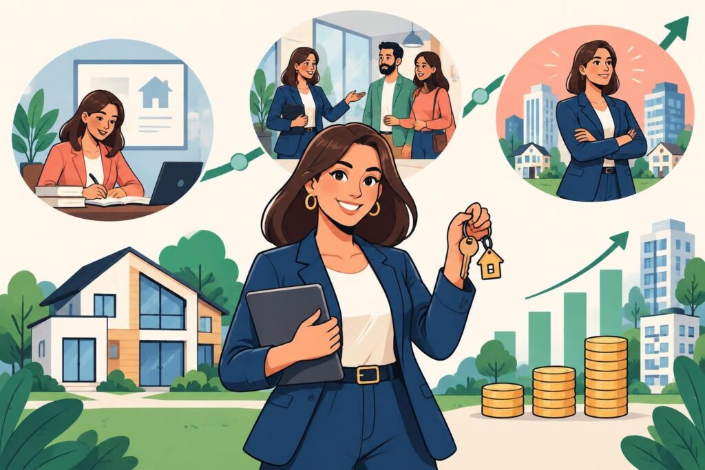 découvrez comment devenir agente immobilière : études, compétences requises, étapes du parcours et salaire moyen dans le secteur immobilier.