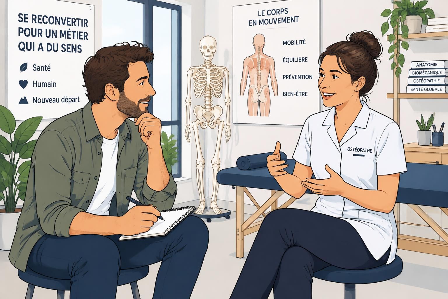 découvrez comment vous reconvertir dans le soin grâce à une formation en ostéopathie : parcours, compétences et débouchés pour devenir ostéopathe.